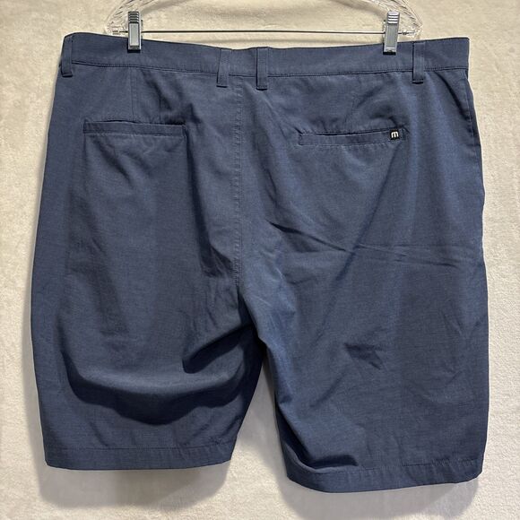 Travis Mathew Size 42 Blue Polyester Blend Performance Shorts Golf 10” Inseam - Picture 7 of 14
